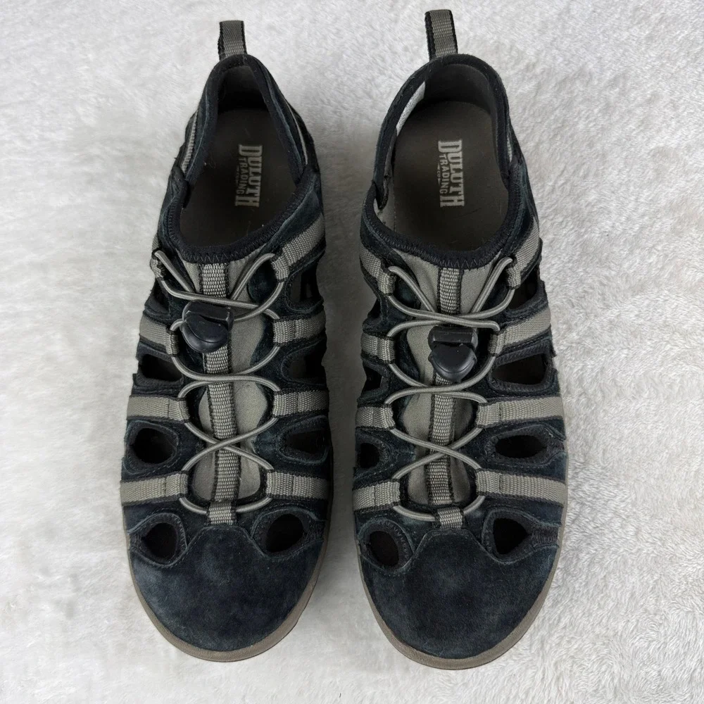 Duluth Trading Steel Creek Sandals‎ Women 11 Black Leather Outdoor Hiking Shoes